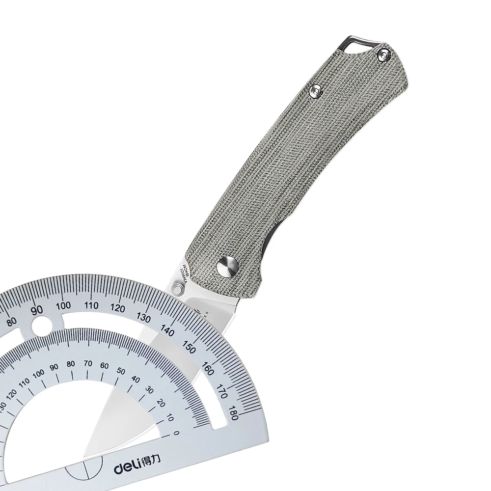 Kizer Tactical Knife T1 V3490C1 2022 New Green Micarta Handle with 154CM Steel Blade Pocket Knives with Thumb Stud 2