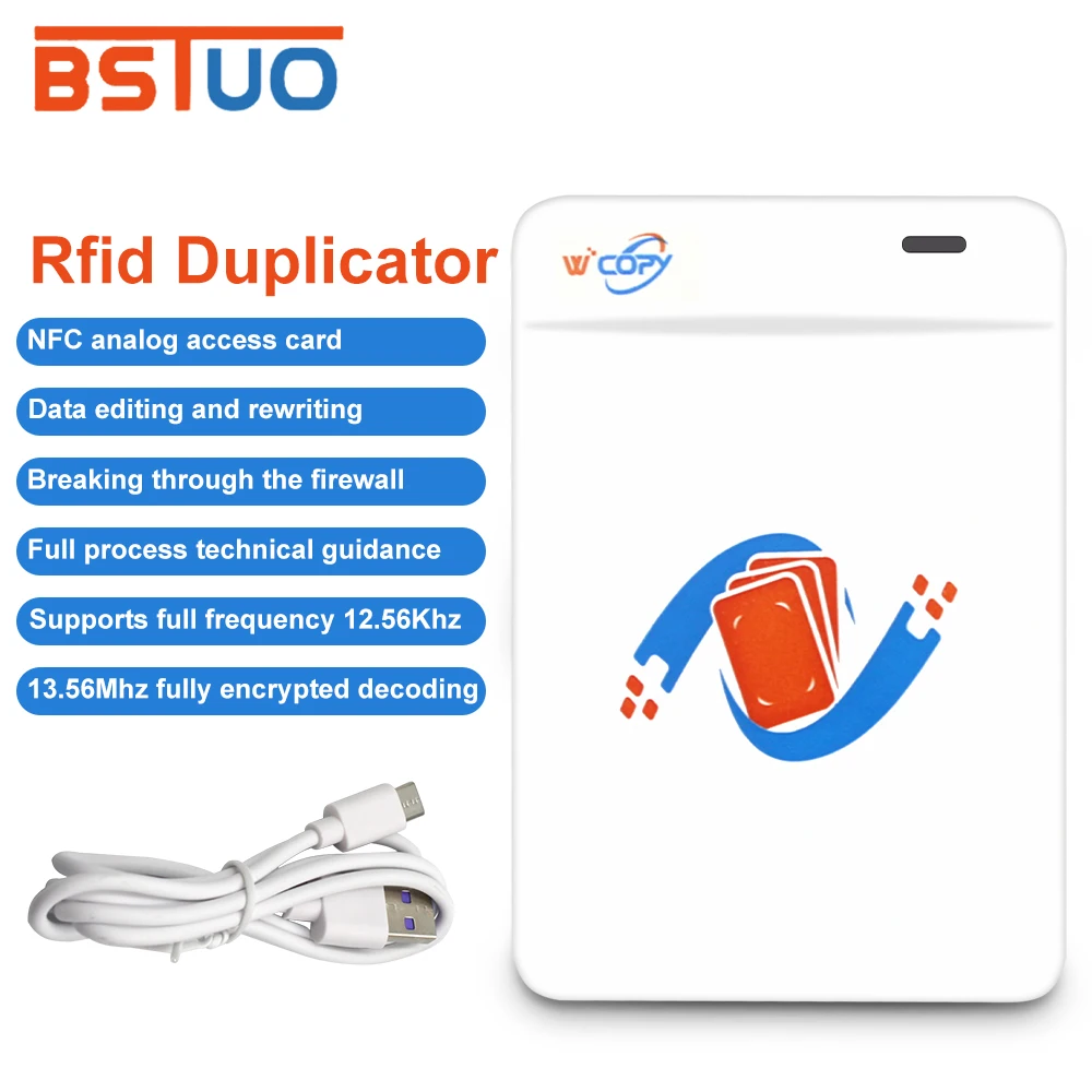 

English 10 Frequency RFID Reader Writer Copier Duplicator IC/ID with Free Software USB Cable for 125Khz 13.56Mhz Card Duplicator