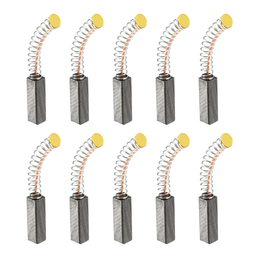 

Power Tool Carbon Brushes 10pcs 20x6x6mm Metal Parts Replacement Spring Length 30mm High Quality Hammer Drills