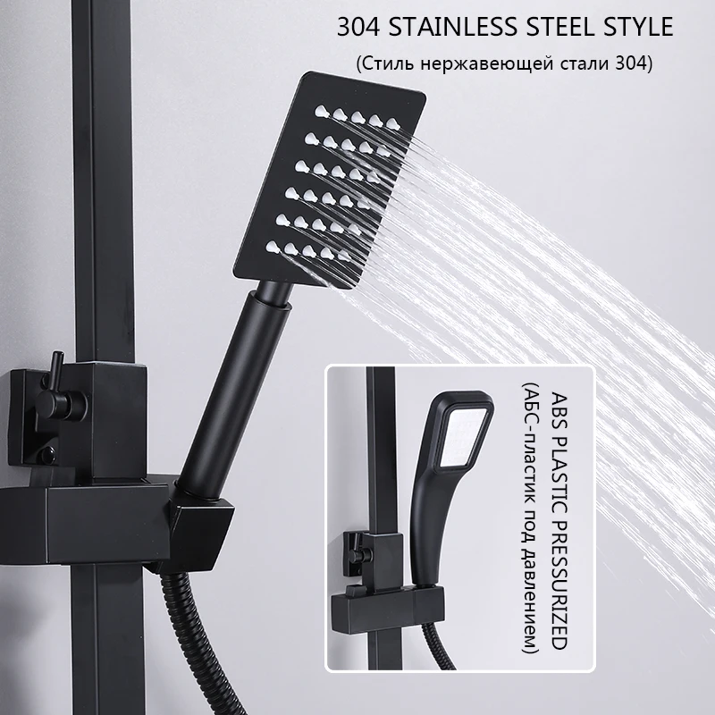 OXG Black Rain Shower Faucet Set Bathroom Faucet Set Bidet Faucet Shower Shelf Rotatable Spout Height Can Be Extende bathroom faucet bathroom shower faucet set