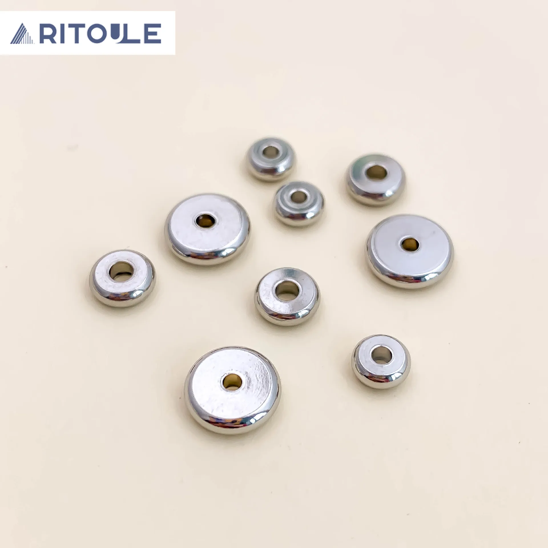 

Wholesale of stainless steel abacus beads, flat wheel beads, separated beads DIY accessories