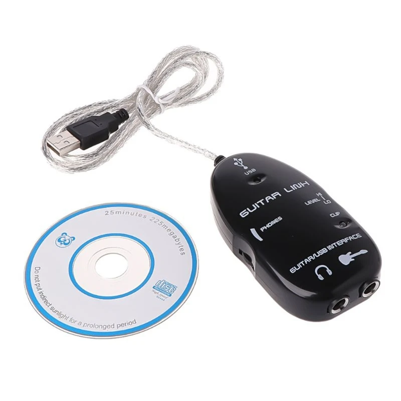 

USB-кабель для звукового проигрывателя, кабель для гитары, адаптер для записи, соединительный кабель