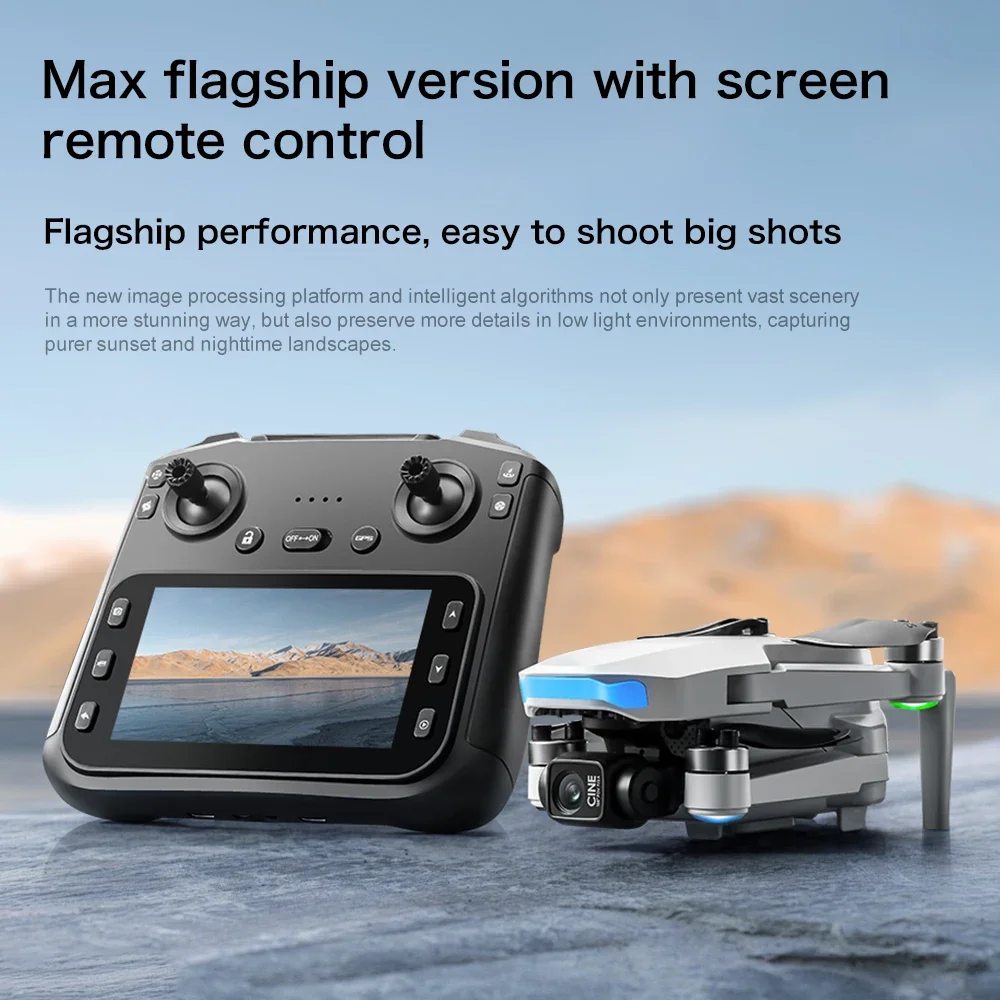 S-X1 Mini Drone 8K HD Camera 3-axis Gimbal Self-stabilised Aerial Photography Drones GPS with Screen Remote Control Quadcopter