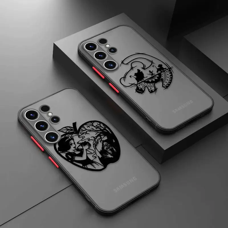 Custodia Opaca Per Telefono Per Samsung Galaxy S23 S22 S21 S20 Fe Ultra S10 S9 S8 Plus S10E Note 10Plus 20Ultra Biancaneve Alice Lion King