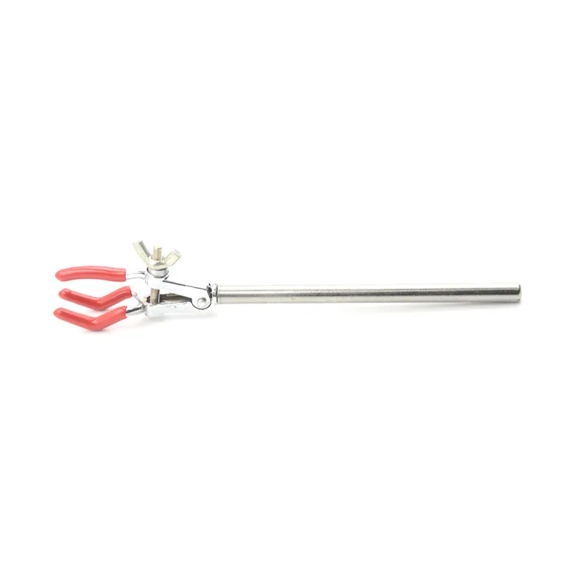 1pcs Single Extension Lab Holder Tube Adjustment Range 0-30mm Laboratory Three Prong Flask Clip Clamp Supplies