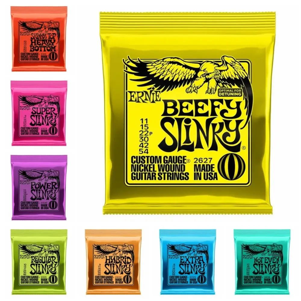 Универсальные Струны для электрогитары Super Ernie Ball, сбалансированный звук Rock 22220 /2221 /2222/ 2223 /2225, аксессуары для гитары струны ernie ball для электрогитары играют в настоящие тяжелые металлы rock 2220 2221 2222 2223 2225 2003 2004 аксессуары для гитары