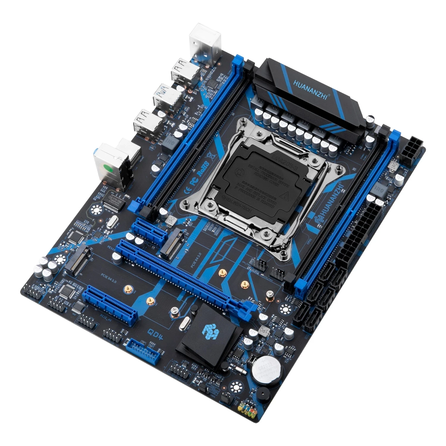 HUANANZHI-QD4 LGA 2011-3     E5 V4 V3 4 ä DDR4 RECC NON-ECC ޸ NVME USB3.0 SATA