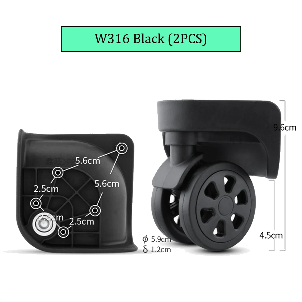 Suitable For W316 Versatile Trolley Luggage Accessories Universal Wheels Suitcase Strong Compression Casters Replacement