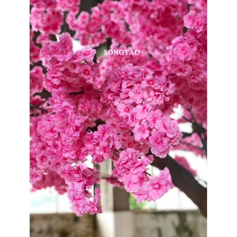 사용자 정의. 인공 나무 체리 및 곡선 인공 벚꽃 나무, 하얀 벚꽃 나무