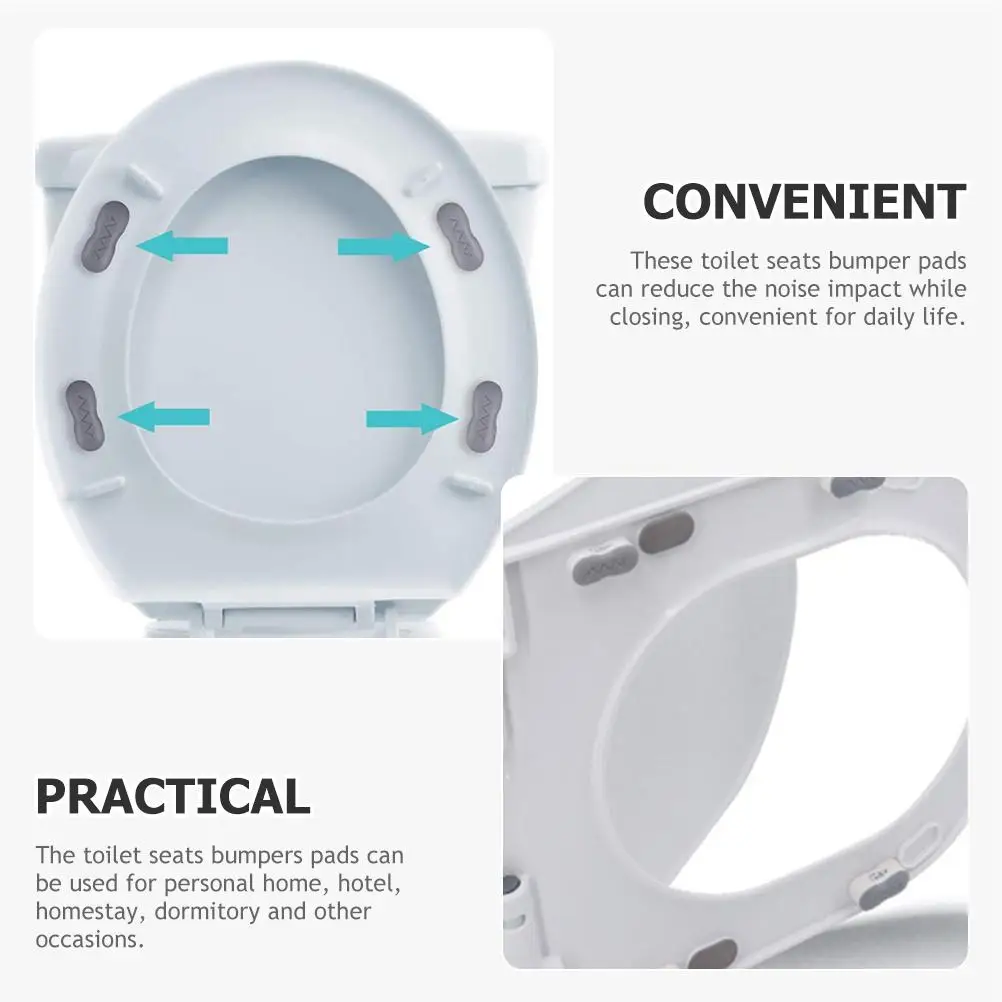 8 Pcs Toilet Seat Gasket er Pads Lid Bumpers Replacement Kit Riser Cushioning Abs Tpu Bidet Attachment Toilet Parts