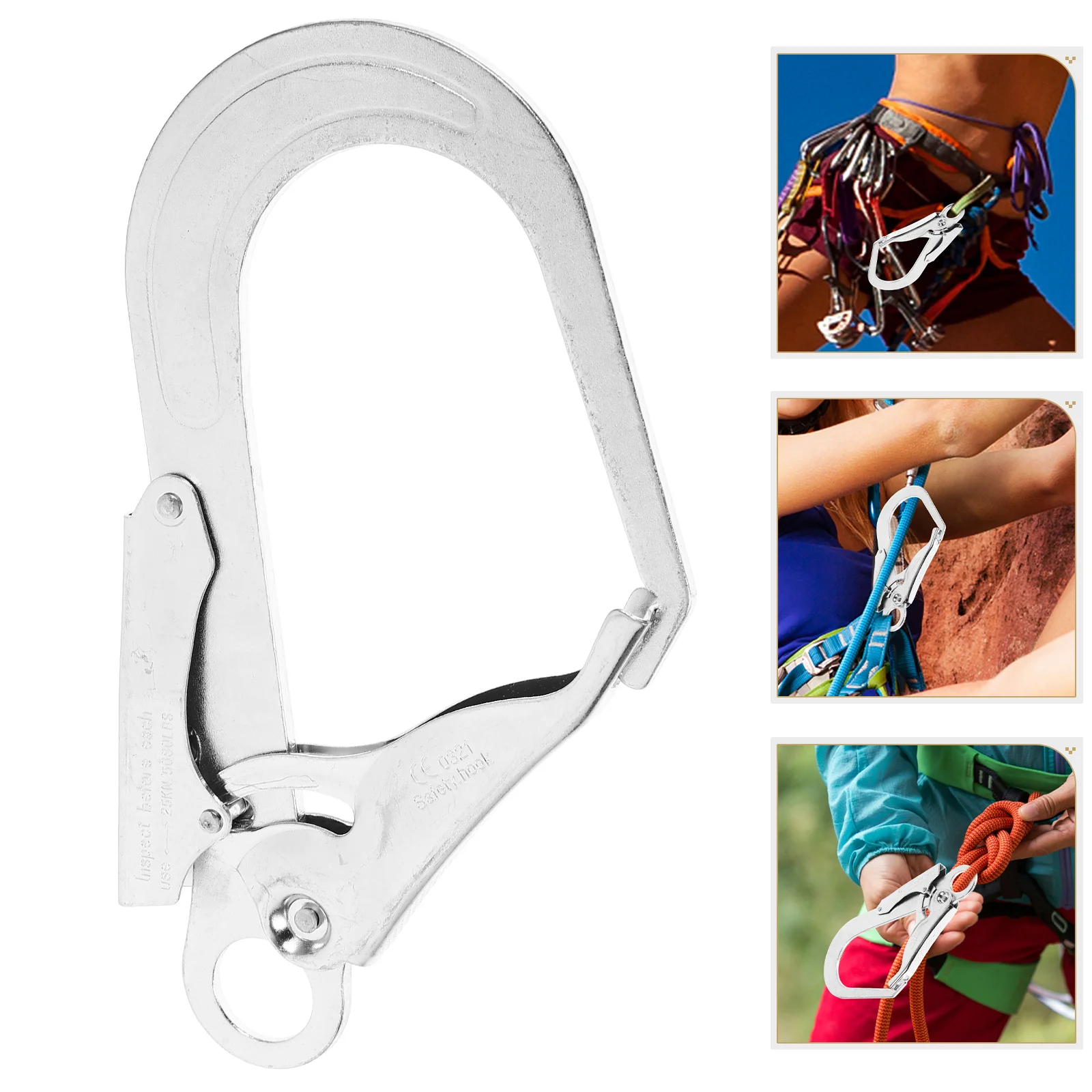 

1pc Big Metal Carabiner Portable Climbing Buckle Multifunctional Carabiners Outdoor Buckle