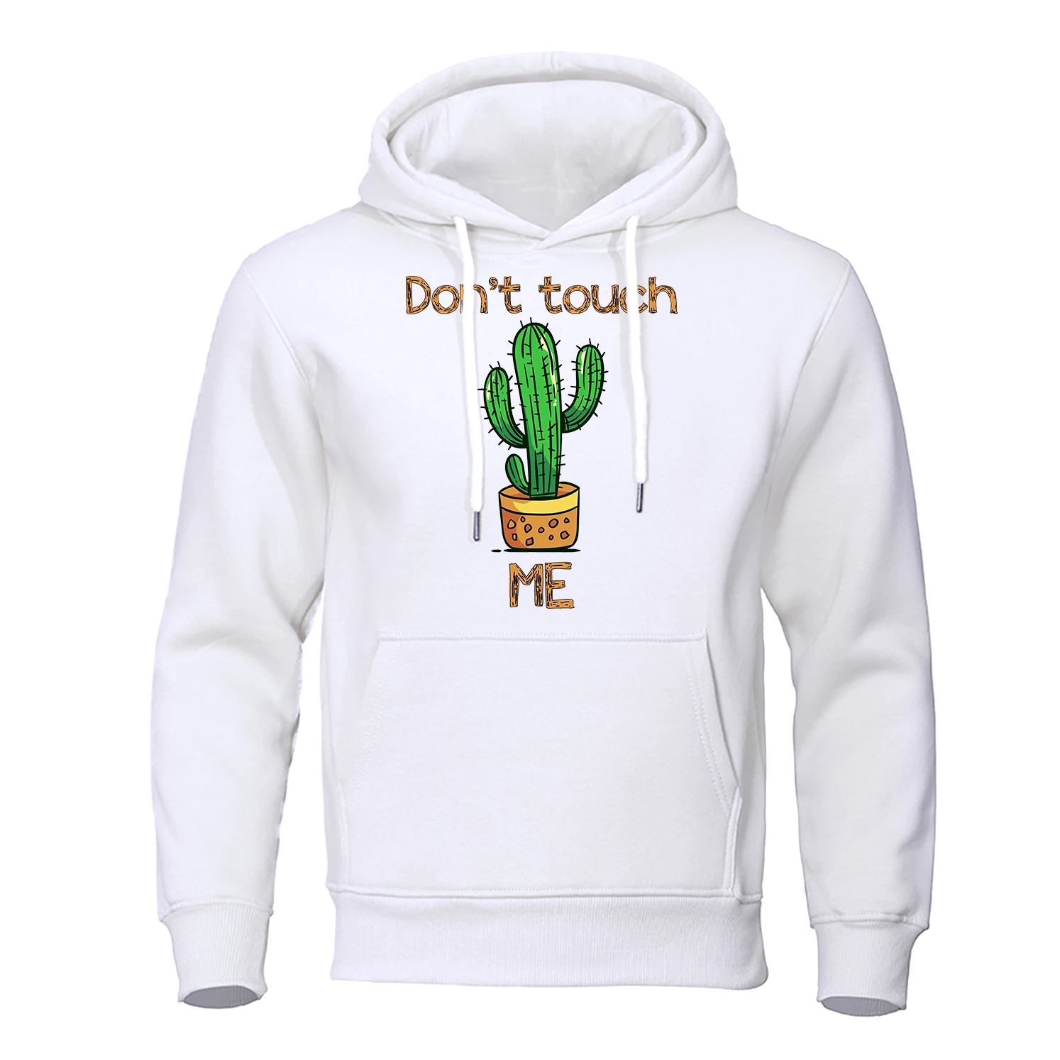 

Don'T Touch Me Prickly Cactus Printing Clothing Men Fashion Pullover Hoodies Crewneck Hip Hop Sweatshirt Warm Loose Mens Hoody