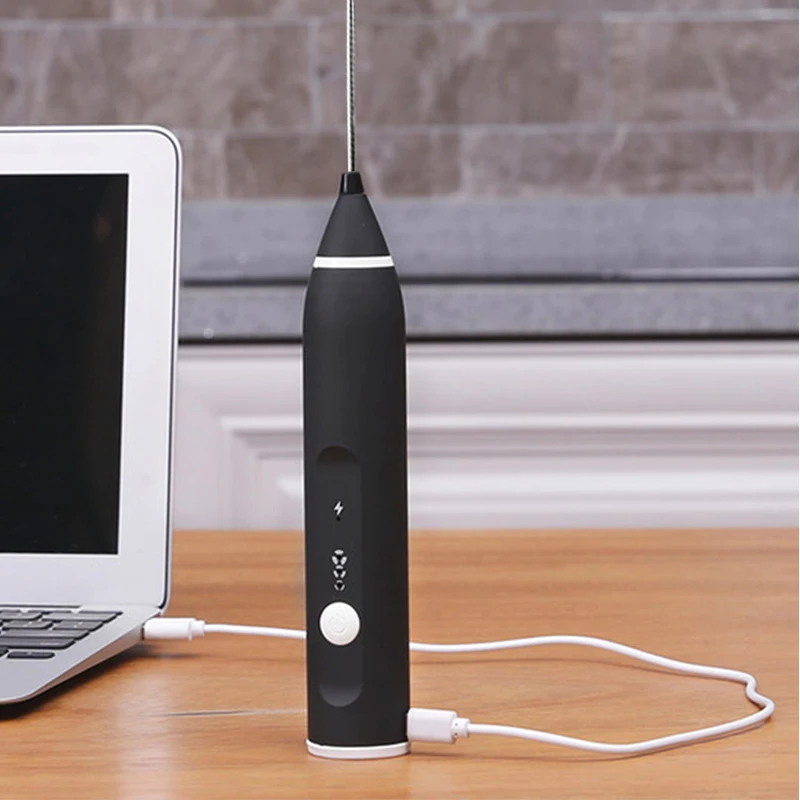 Wireless Milk Frothers handheld blender Electric Handheld Blende Portable USB Rechargeable Electrical Mini Maker Whisk Mixer Coffee Frothing Wand
