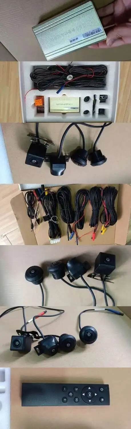 Navirider 자동차 DVR 카메라, 360 도 주차 시스템, 자동 캠, HD 1080P 운전 녹음기 파노라마 뷰, 220 도 대형 광각