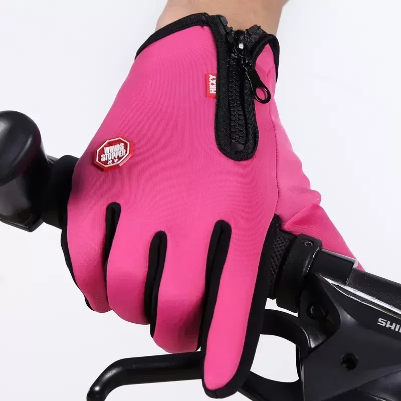 Winter Gloves For Men Waterproof Windproof Cold Gloves Snowboard Motorcycle Riding Driving Warm Touchscreen Zipper Glove 5