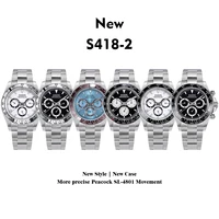 Sugess Panda Chronograph Movement Automatic Mechanical Chronograph Wristwatch Waterproof Diving Men Watches Ceramic Bezel Tona 2