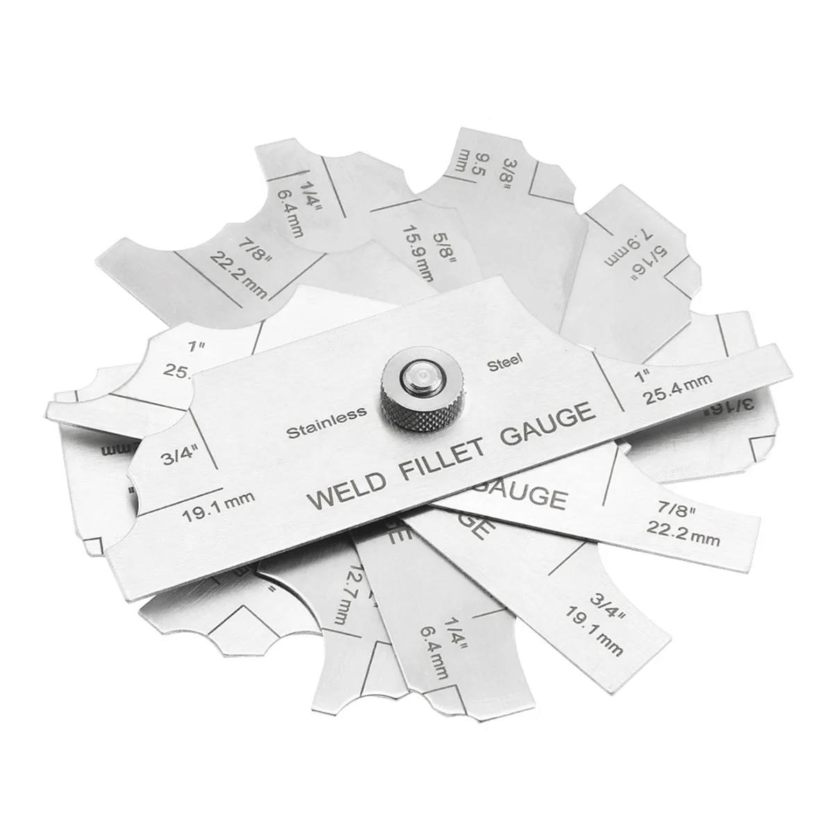 7 Pieces Fillet Welding Inspection Gauge Set Ruler