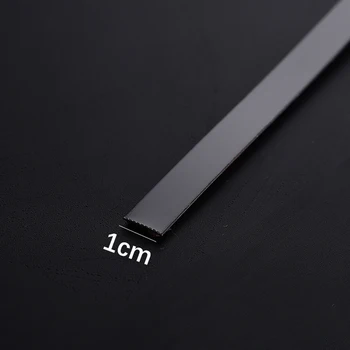 5/10 เมตรสติ๊กเกอร์ติดผนังสแตนเลสสตีลแบน Self Adhesive ห้องนั่งเล่นตกแต่งกระจกสําหรับ Home Wall EDGE Strip 20