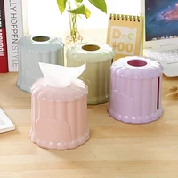 Household Tissue Box Coffee Table Dining Table Circular Napkin Storage Box Roll Paper Suction Box 1