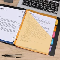 EAGLE 3-Ring Binder A4 Size with 5 Index Dividers & Custom Labels, Professional Presentation Folder for Office School Organizer 4