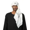 Arab Saudi Men's Shemagh Scarf Wrap, Cotton Keffiyeh Ghutra Headscarf for Middle East Style