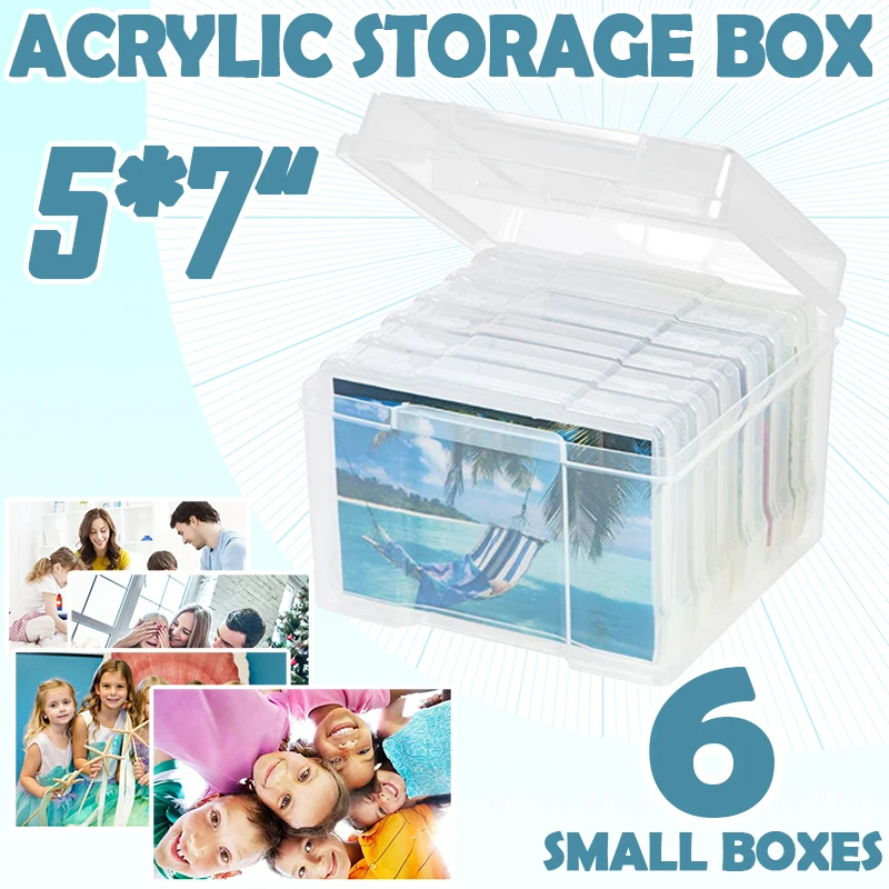 Photo Storage Box 5x7 Photo Case 6 Inner Photo Keeper Clear Plastic Photo  Boxes Storage Seed Organizer Craft Storage Container - AliExpress