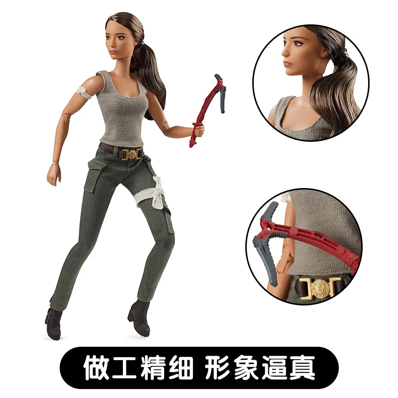 Original Mattel Barbie Dolls Tomb Raider Collection Black Label Toys for Girls Birthday Christmas Gifts Genuine Top Brand - Bilde 3