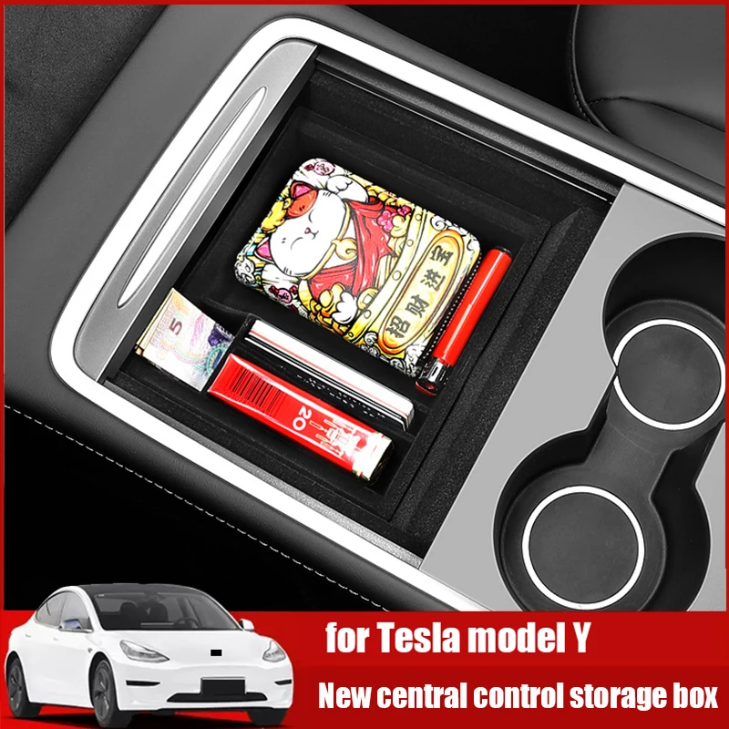 

For Tesla Model Y/3 Central storage box, armrest box, storage box, interior decoration accessories