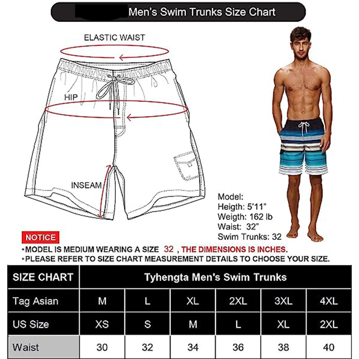 Men's Swim Trunks Swimwear Beach Board Shorts Swimsuit Men Quick Dry Sport Shorts with Mesh Lining Bathing Suit Male