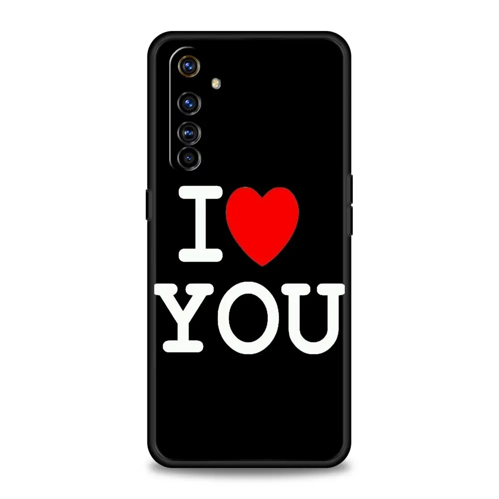 I Love You Pink Heart Soft Phone Case