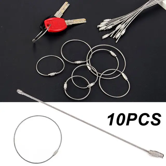 Lot De 50 Anneaux Porte-Clés Inox - Grand Format 5cm - Organisateur Clés Étiquettes Bagages