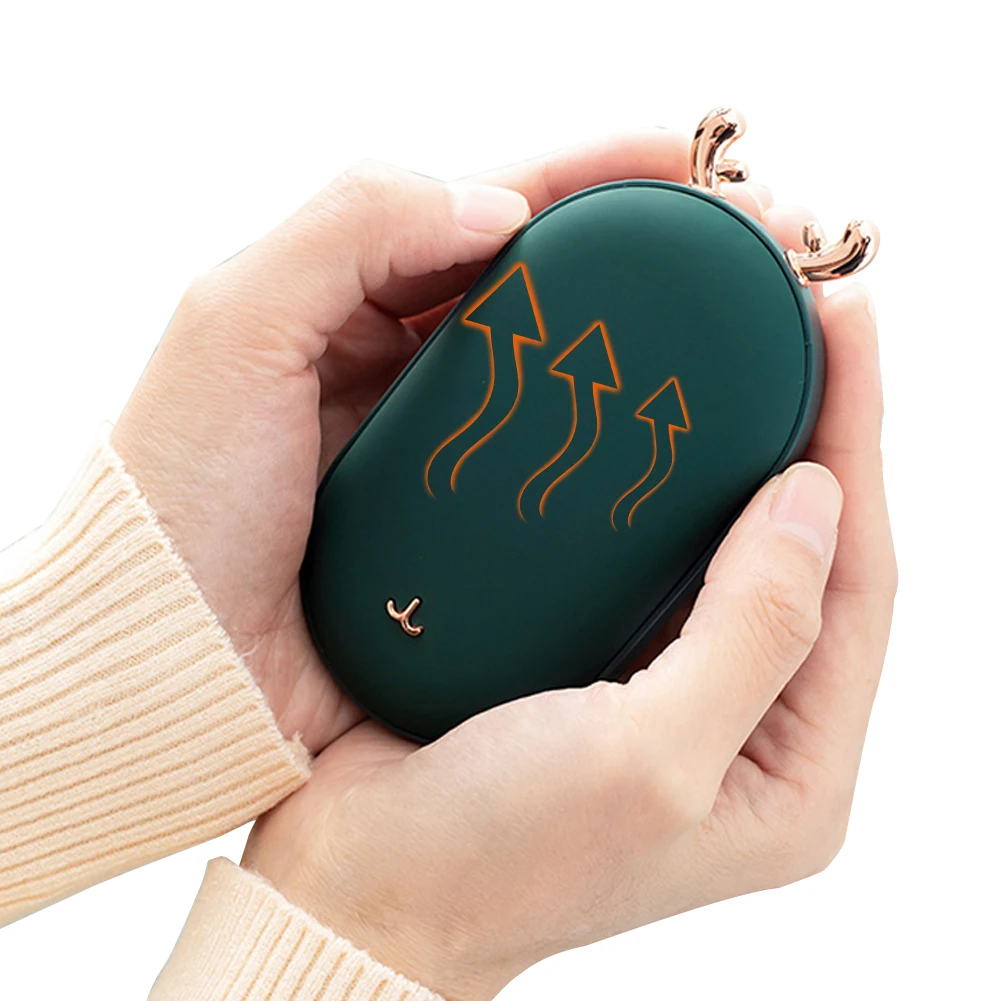 2 in 1 Electric Hand Warmer 5200mAh Power Bank Electric Pocket Heater Portable Hand Warmer Hunting Golf Camping Gear Warm Gifts
