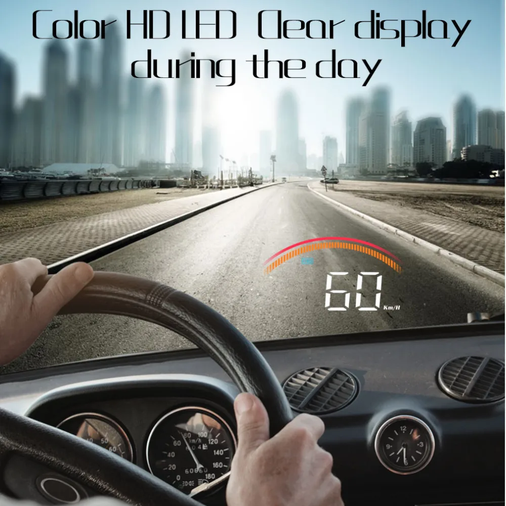 HD M11 OBD2 GPS  ý ڵ HUD, ڵ  ӵ 溸,  ÷, ӵ   , Km/H MPH