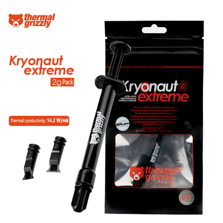 

Thermal Grizzly Kryonaut Extreme KE Thermal Paste 14.2W/MK CPU/GPU Notebook Computer IC Cooling Large Capacity Thermal Grease