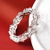OEVAS Full Real Moissanite Sparking Anniversary Bridal Rings 100% 925 Sterling Silver Fine Jewelry Wedding Party Gift For Women 3