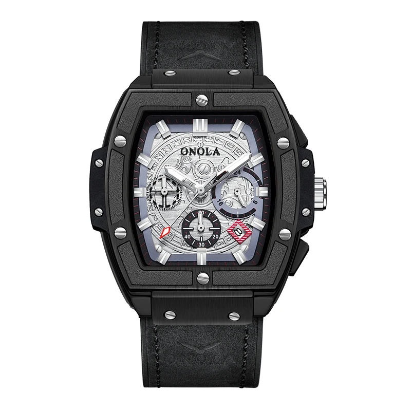 ONOLA New Men watches Fashion Leisure Business Watch For Men Chronograph Calendar Sports Waterproof Quartz Watches