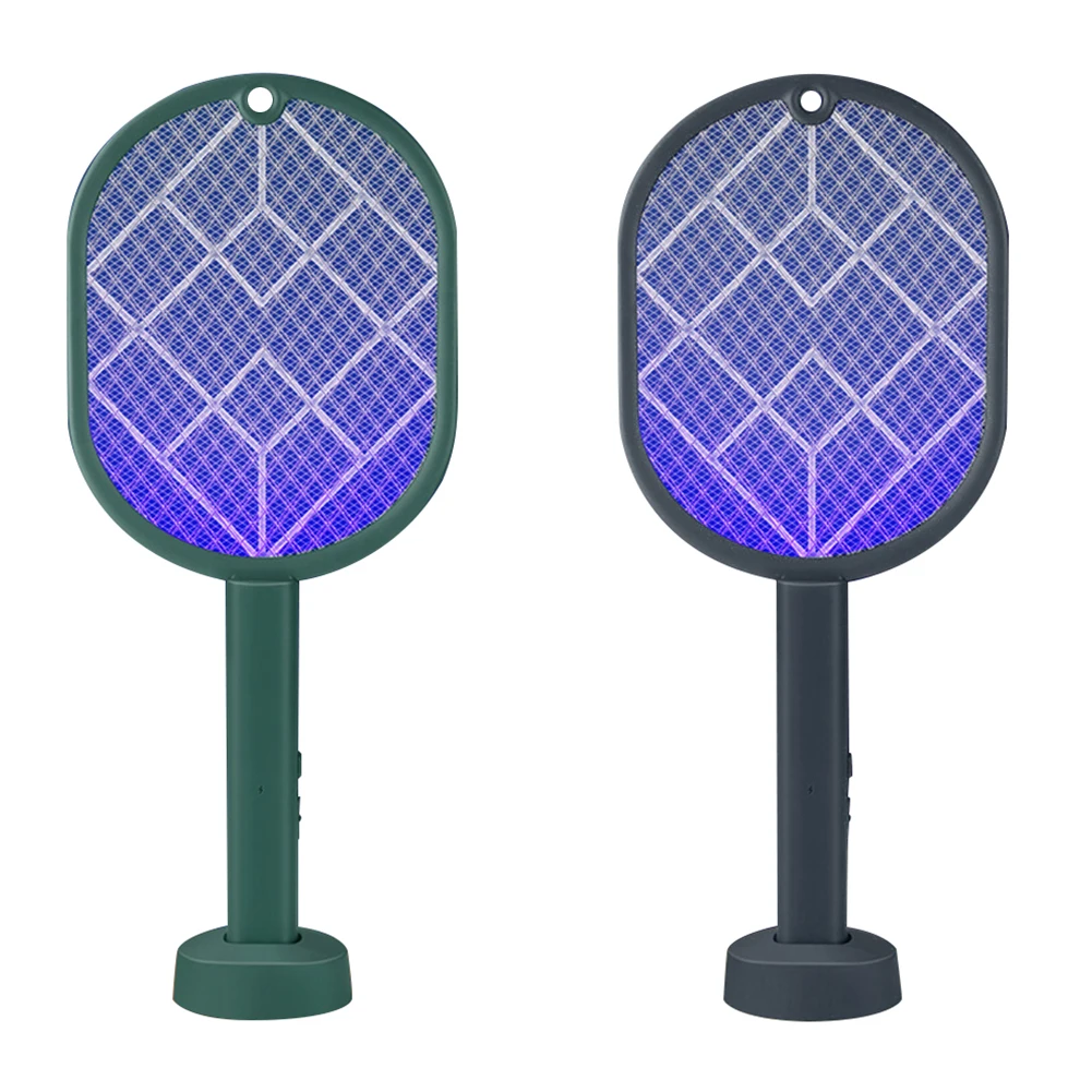 Fly Swatter Trap 2-in-1 Mosquito Racket Insect Killer USB Charging Protective Net Household Supplies for Home Summer Sleep