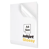 10/20Pcs A4 Glossy Vinyl Stickers Self-Adhesive Waterproof White Inkjet Compatible Printable Label Paper for Home & Office 1