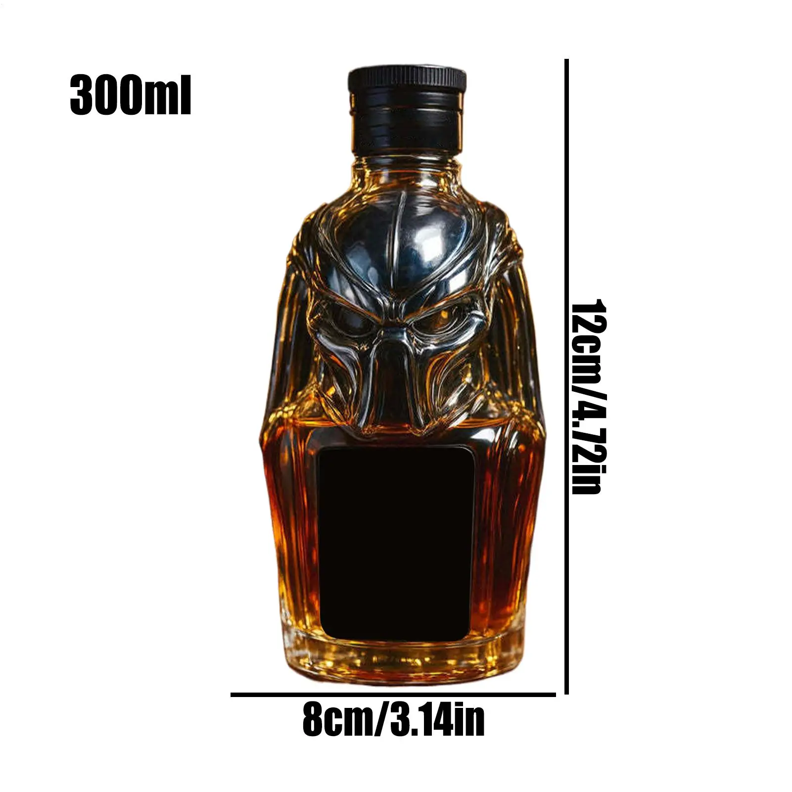 Bottiglia Vetro Artistico Decanter 3D Per Trattore E Whisky – 300 Ml Creative Glass Wine Contenitore Alcolici Design Trattore - 2