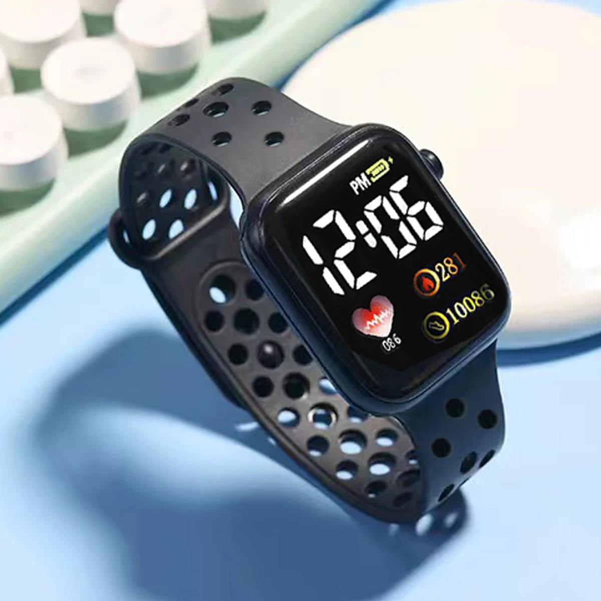 3PCs Fashion Square Silicone Watch silicone watch