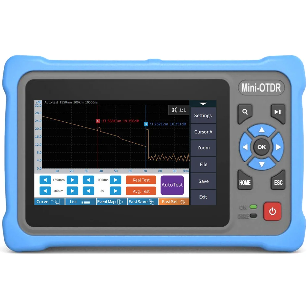 GPON EPON XPON Active Fiber Testing OTDR Live Fibre Test Mini Optic Reflectometer VFL OLS OPM Event Map Ethernet Tester 1610nm