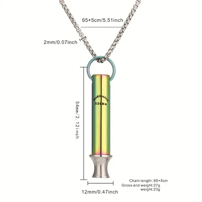 639Hz Harmonica Necklace 528Hz Pendant Meditation Mindfulness Whistle Sound Healing Professional Mouth Harmonica Musical Tools