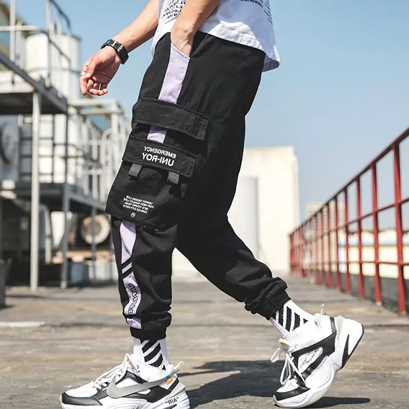 Pantalon Cargo style Hip Hop pour homme, jogging, Streetwear