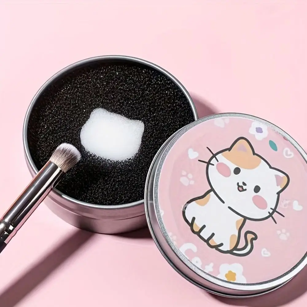 

1Pc Makeup Brush Cleaner Sponge Remover Color Off Cleaning Mat Box Powder Brush Washing Cosmetic Clean Kits