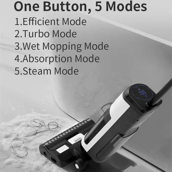 مكنسة كهربائية محمولة لاسلكية روبوت التنظيف الرطب والجاف RL9Max 14000pa سوبر قوي شفط فرشاة التدفئة الذاتية بطارية 4000mAh - Image 4