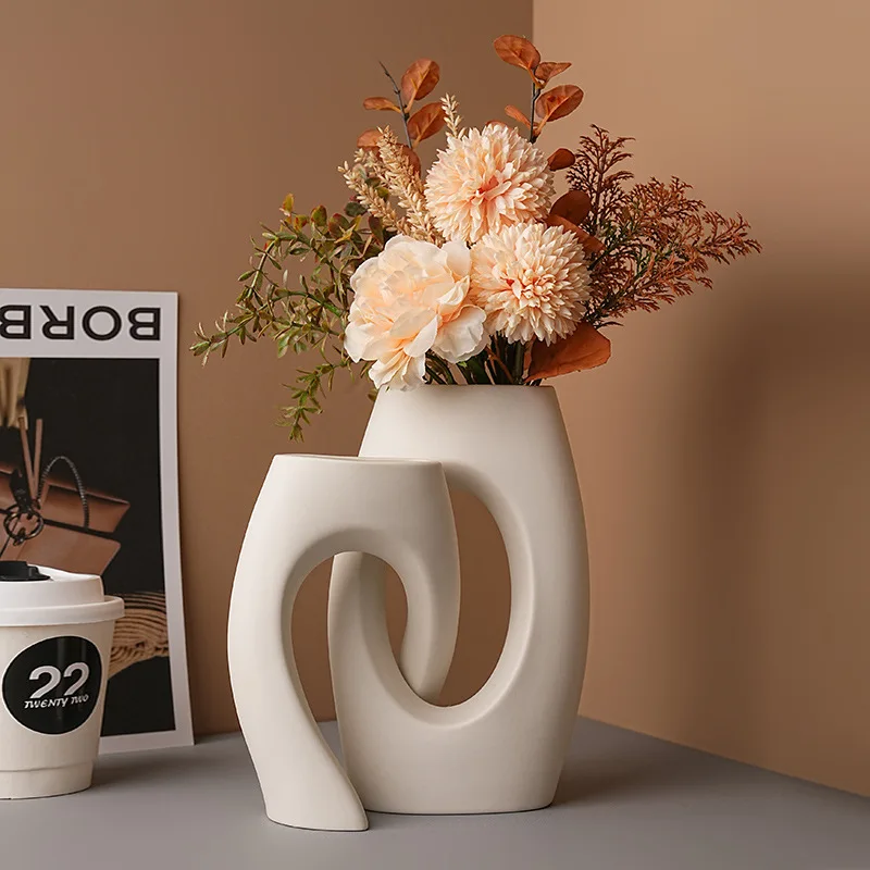 

Nordic Embryonic Vase White Ins Style Decoration Home Living Room Creative Flower Vessel