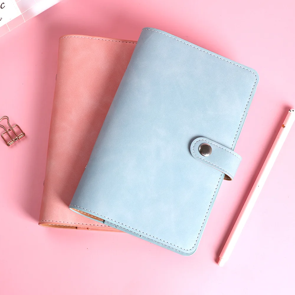 가죽 노트북 케이스 A6 루스리프 북 걸쇠 핸드북 루스리프 가죽 노트북 및 저널 A6 바인더 노트북 커버