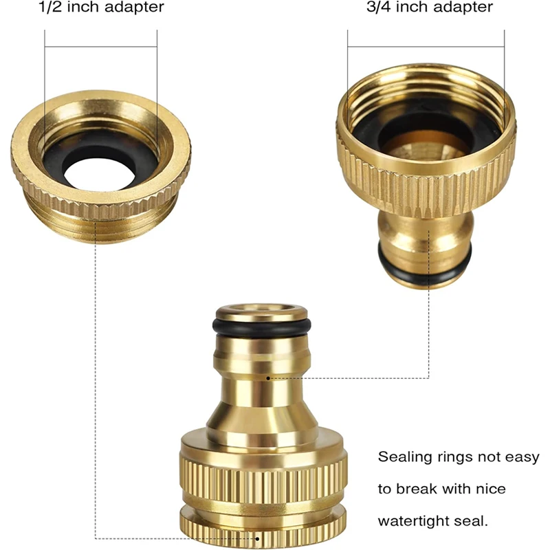 Confezione Da 2 Connettori Per Tubo Da Giardino In Ottone Per Rubinetto Da Giardino Doppio Connettore Maschio In Ottone 90072844