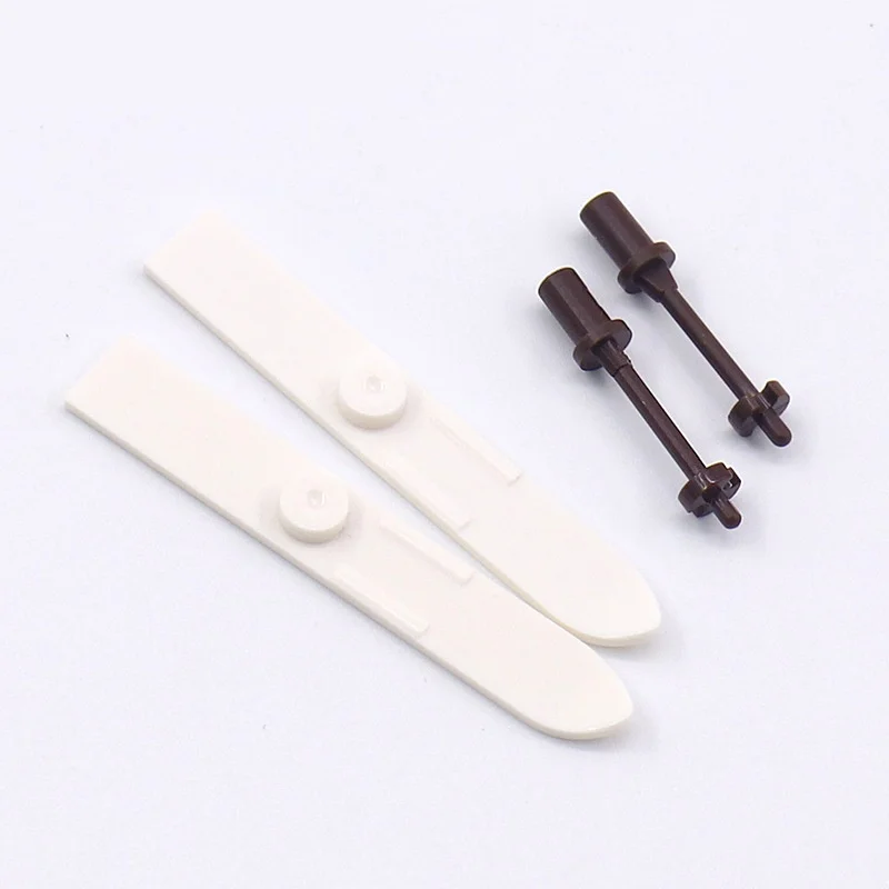 Snowboard Ski Pole Snowfield City Accessorie Moc Model Diy Playmobil Figures Building Blocks Brick Mini Toy For Children Locking
