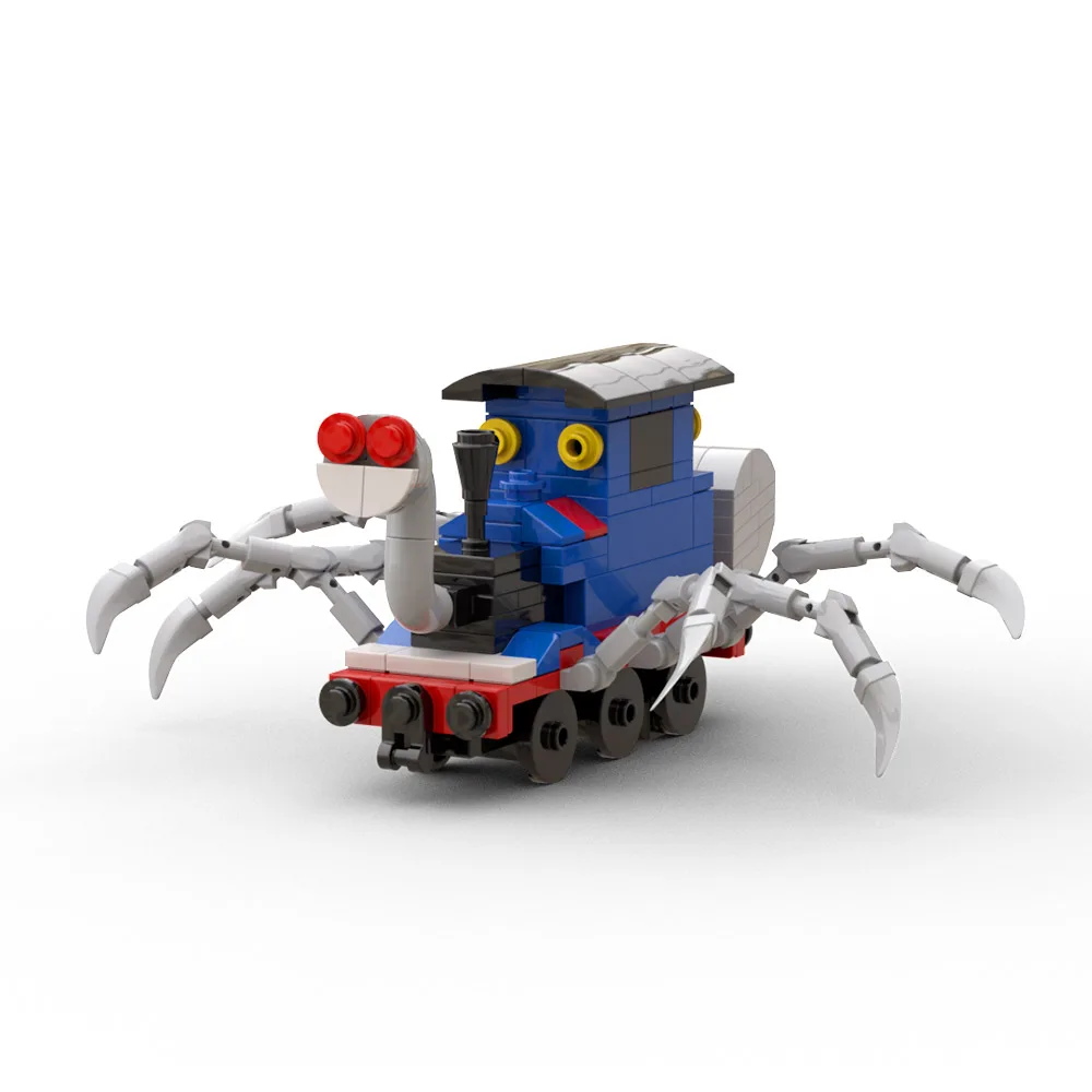 

BuildMoc, игра ужасов, Choo-Choo Charles, набор строительных блоков, поезд-паук, животные, персонажи, игрушки для детей, подарок